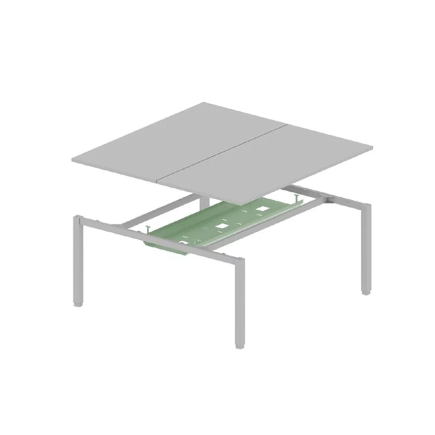 Goulotte pour bureau double ou 4 personnes gamme TEMPO