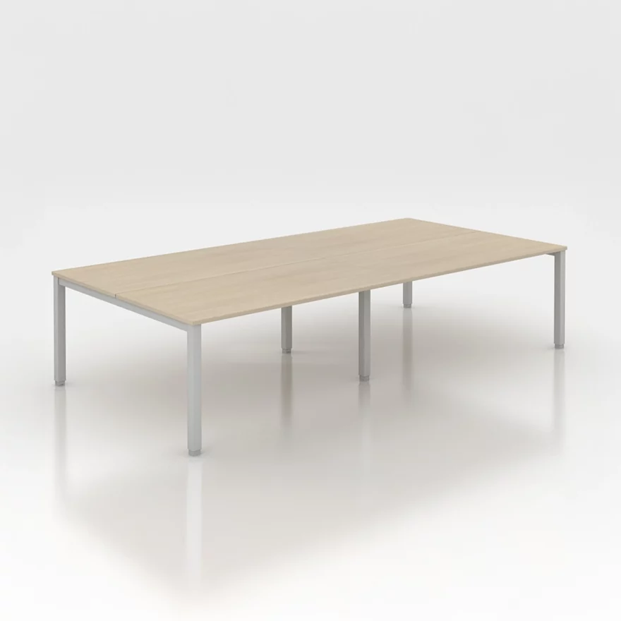 Bureau Born Bench 4 personnes piétements blanc
