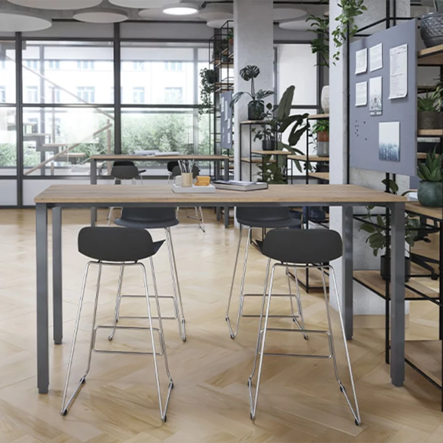 Table haute rectangulaire gamme TEMPO