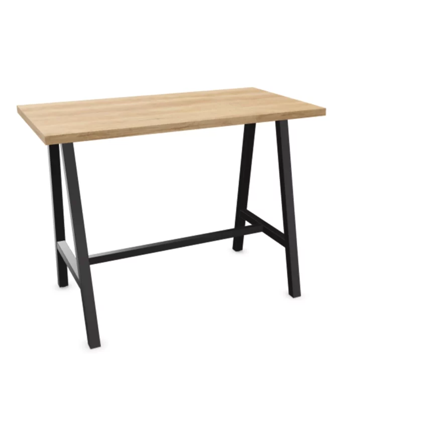 Table haute 6 personnes Cohésion pieds noir plateau Nebraska
