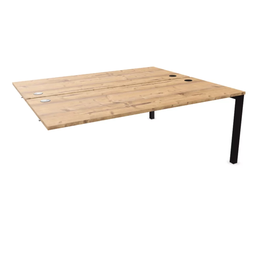 Elément suivant pour bureau double Astrolite plateau TIMBER pieds noirs