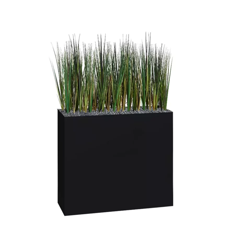 Herbes hautes dans une jardinière