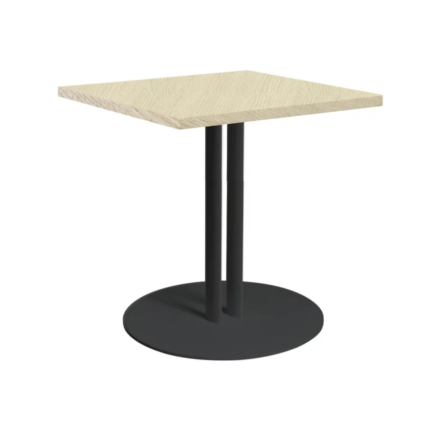 Table basse carrée Roxane chêne et pied noir