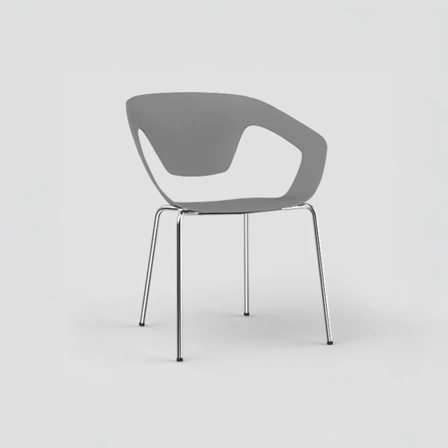 Chaise Liner Polypro avec pieds métal