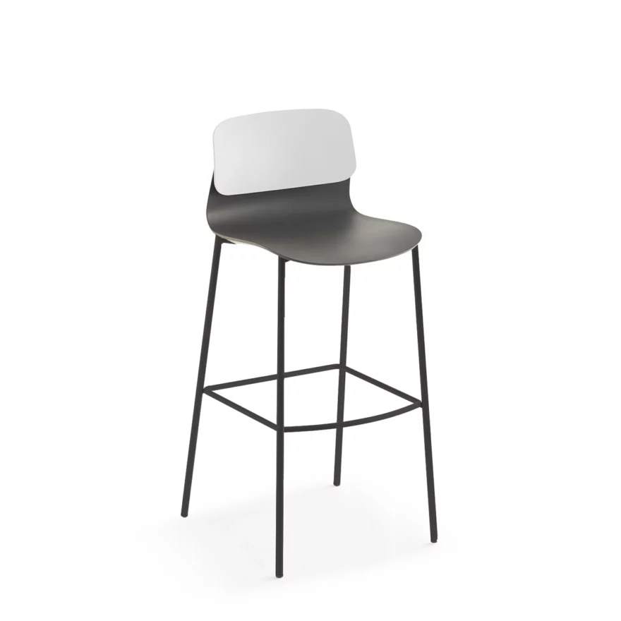 Tabouret Klik Haut noir en polypro
