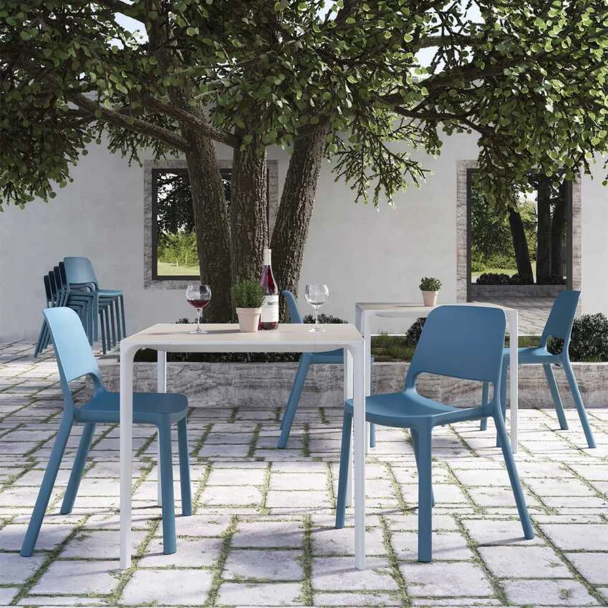 Chaises Maike polypro bleu