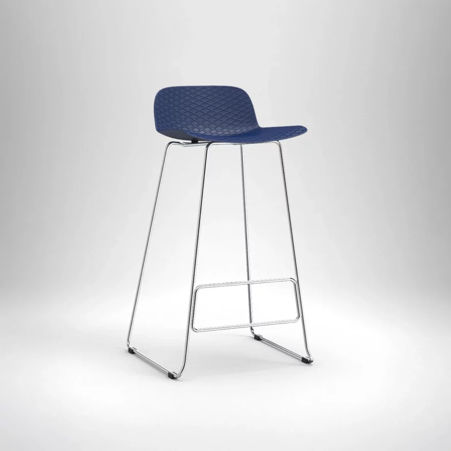 Tabouret Nut polypropylène avec dossier bas